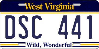 WV license plate DSC441