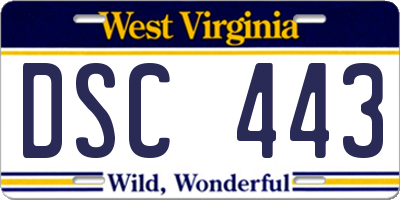 WV license plate DSC443