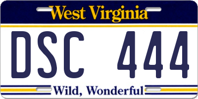 WV license plate DSC444