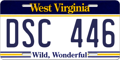 WV license plate DSC446