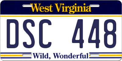 WV license plate DSC448