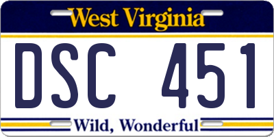 WV license plate DSC451