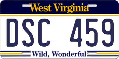 WV license plate DSC459