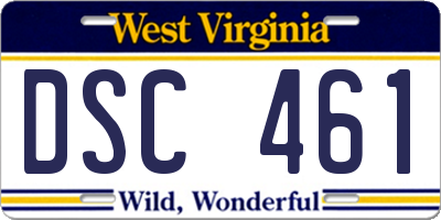 WV license plate DSC461