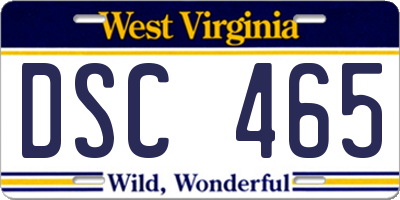 WV license plate DSC465