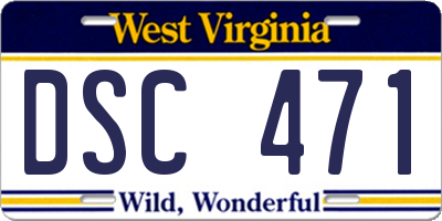 WV license plate DSC471