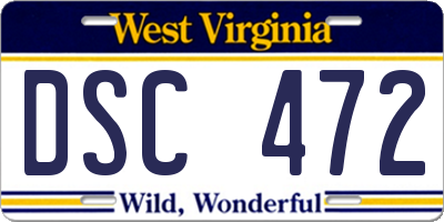 WV license plate DSC472