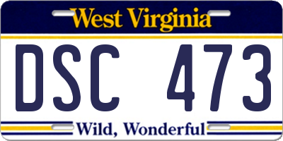 WV license plate DSC473