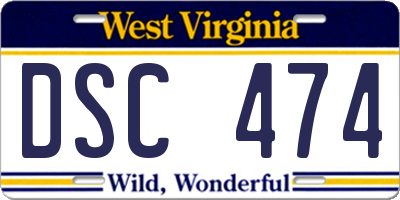 WV license plate DSC474