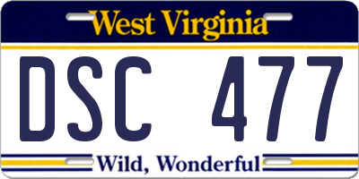 WV license plate DSC477