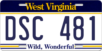 WV license plate DSC481