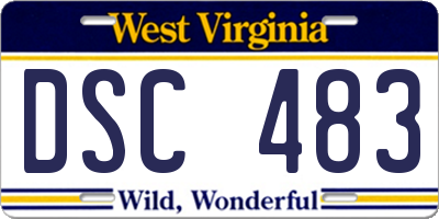 WV license plate DSC483