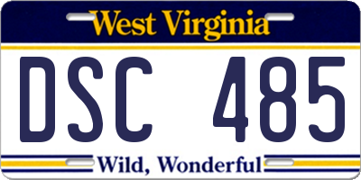 WV license plate DSC485