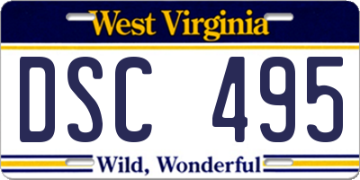 WV license plate DSC495