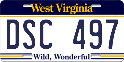 WV license plate DSC497