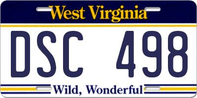 WV license plate DSC498
