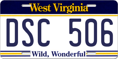 WV license plate DSC506