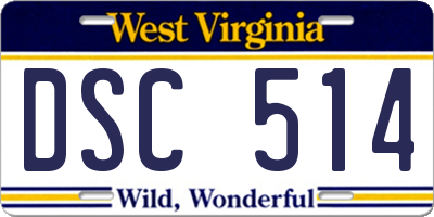 WV license plate DSC514