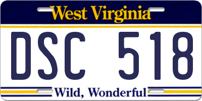 WV license plate DSC518
