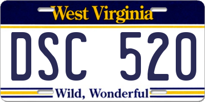 WV license plate DSC520