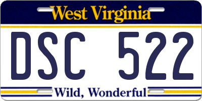 WV license plate DSC522