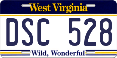 WV license plate DSC528