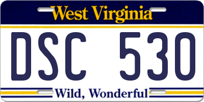WV license plate DSC530