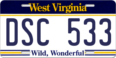 WV license plate DSC533