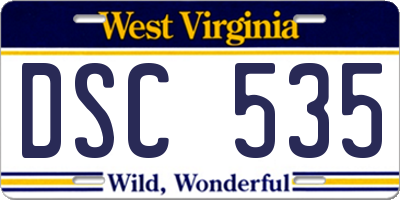 WV license plate DSC535