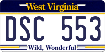 WV license plate DSC553