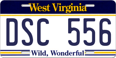 WV license plate DSC556