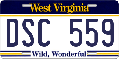 WV license plate DSC559