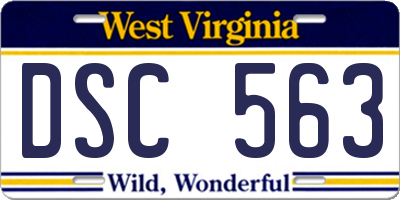 WV license plate DSC563