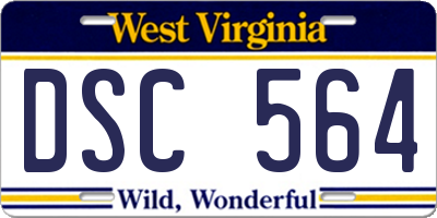 WV license plate DSC564