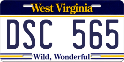 WV license plate DSC565