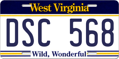 WV license plate DSC568
