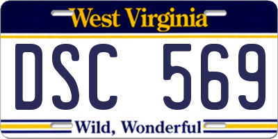 WV license plate DSC569