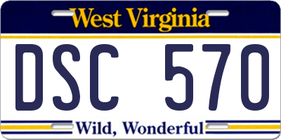 WV license plate DSC570