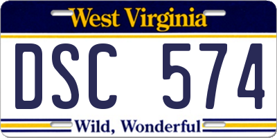 WV license plate DSC574