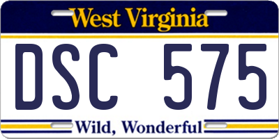 WV license plate DSC575