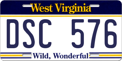 WV license plate DSC576