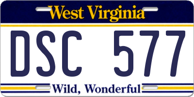 WV license plate DSC577