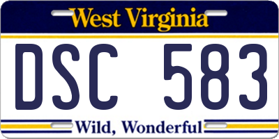 WV license plate DSC583