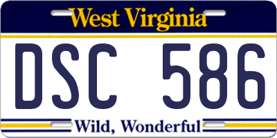 WV license plate DSC586