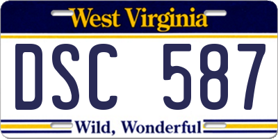 WV license plate DSC587