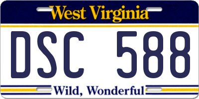 WV license plate DSC588