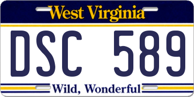 WV license plate DSC589
