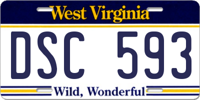 WV license plate DSC593