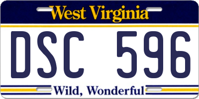 WV license plate DSC596