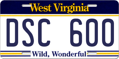 WV license plate DSC600